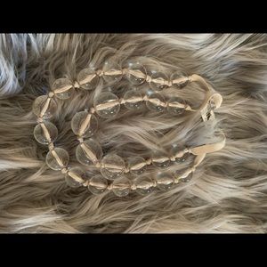 Beaded Lucite Double Adjustable Necklace